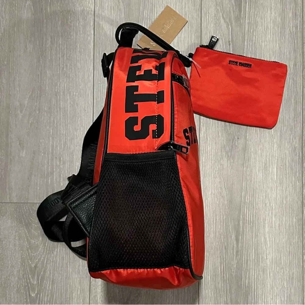 NWT. Steve Madden Red and Black BFresh Star Backpack